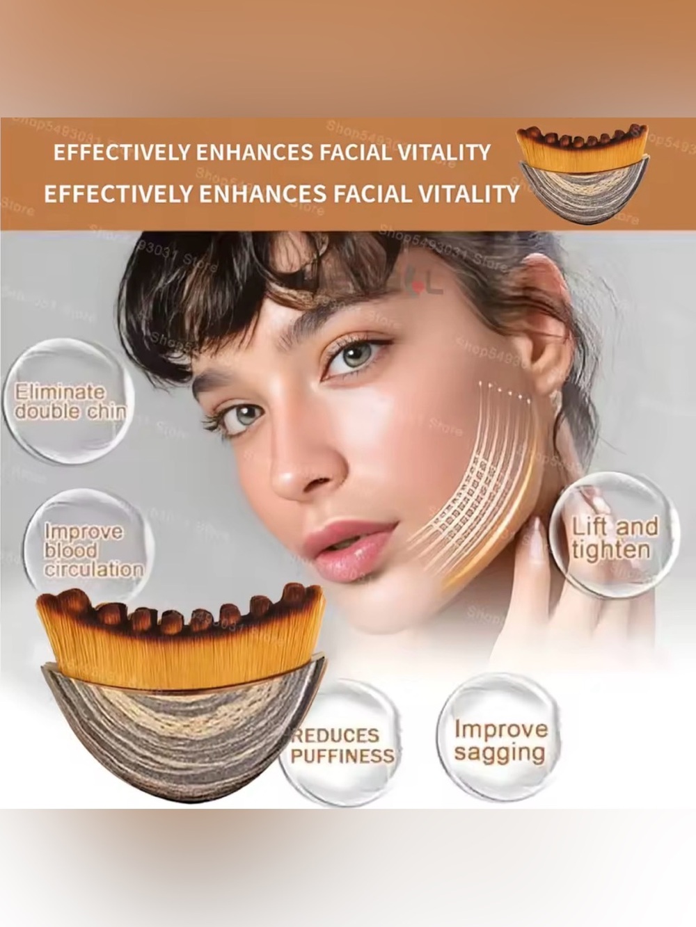 New Lymphatic Contour Face Brush, Lymphatic Drainage Massager for Face,
